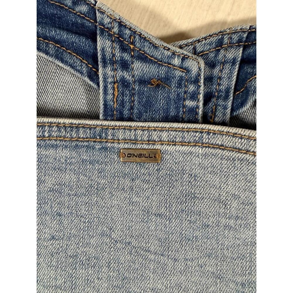 O'Neil Delphina Sleeveless Denim Cropped Top Sweetheart Neckline Size XL - Picture 3 of 11
